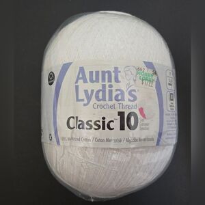 AUNT LYDIA'S CROCHET THREAD 2730 YDS WHITE